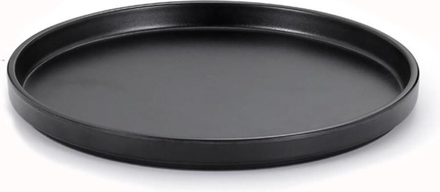 Allecto Plus Sieradenplateau decoratie bord met hoge rand rond zwart decoratief dienblad organiser voor salontafel en eettafel badkamer en keuken accessoire met kaarsen stijlvolle opbergoplossing met luxe uitstraling - Foto 2