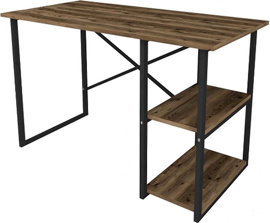 Sierra Bureau – Bureautafel – Bureau met Lades 2x Bureautafel voor Volwassenen – Bureautafel voor Computer bureau – Computer Tafel Laptoptafel – Gaming Bureau – Office Table – Computer Table – Office Desk Home Bruin