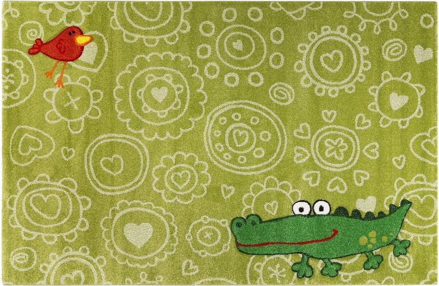 Sigikid Crocodile Kinder vloerkleed lichtgroen 120x170 cm