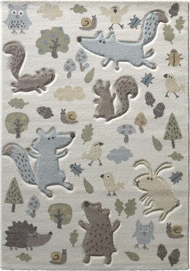 Sigikid Forest Kinder vloerkleed 160x225 cm wit