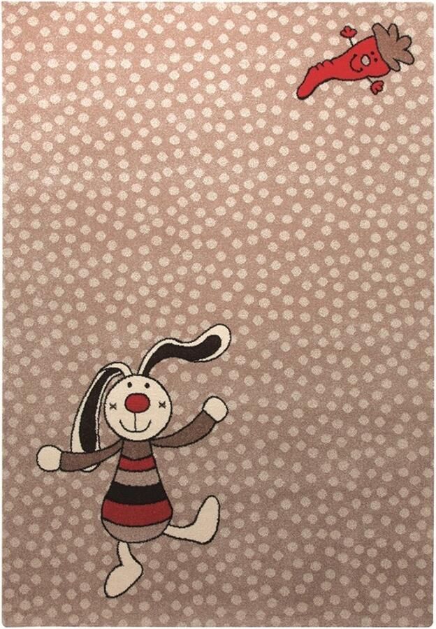 Sigikid Rainbow Rabbit Kinder vloerkleed 80x150 cm beige