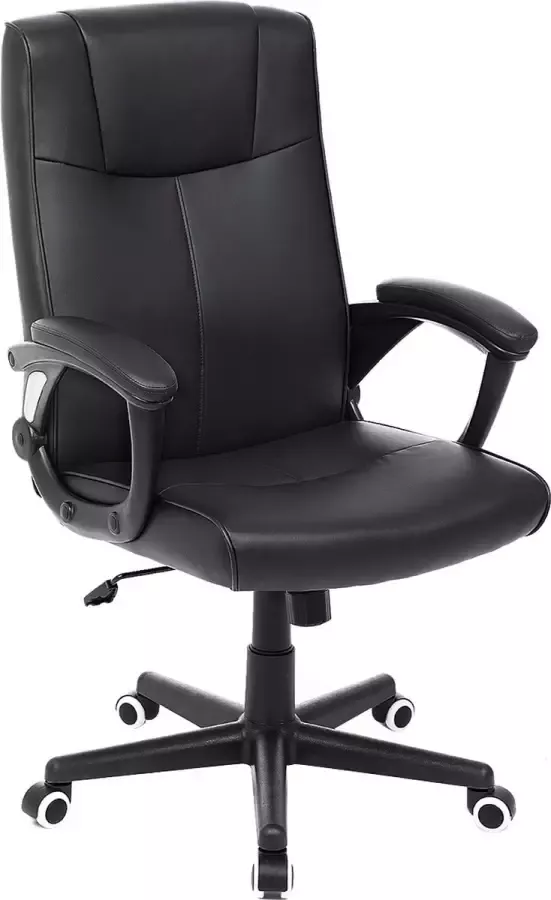 Signature Home Boss bureaustoel ergonomisch bureaustoel PU bureaustoel in hoogte verstelbare zwart