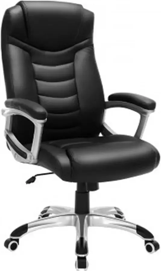 Signature Home Boss directiestoel ergonomische bureaustoel in hoogte verstelbare draaistoel bureaustoel robuust stabiel en duurzaam zwart