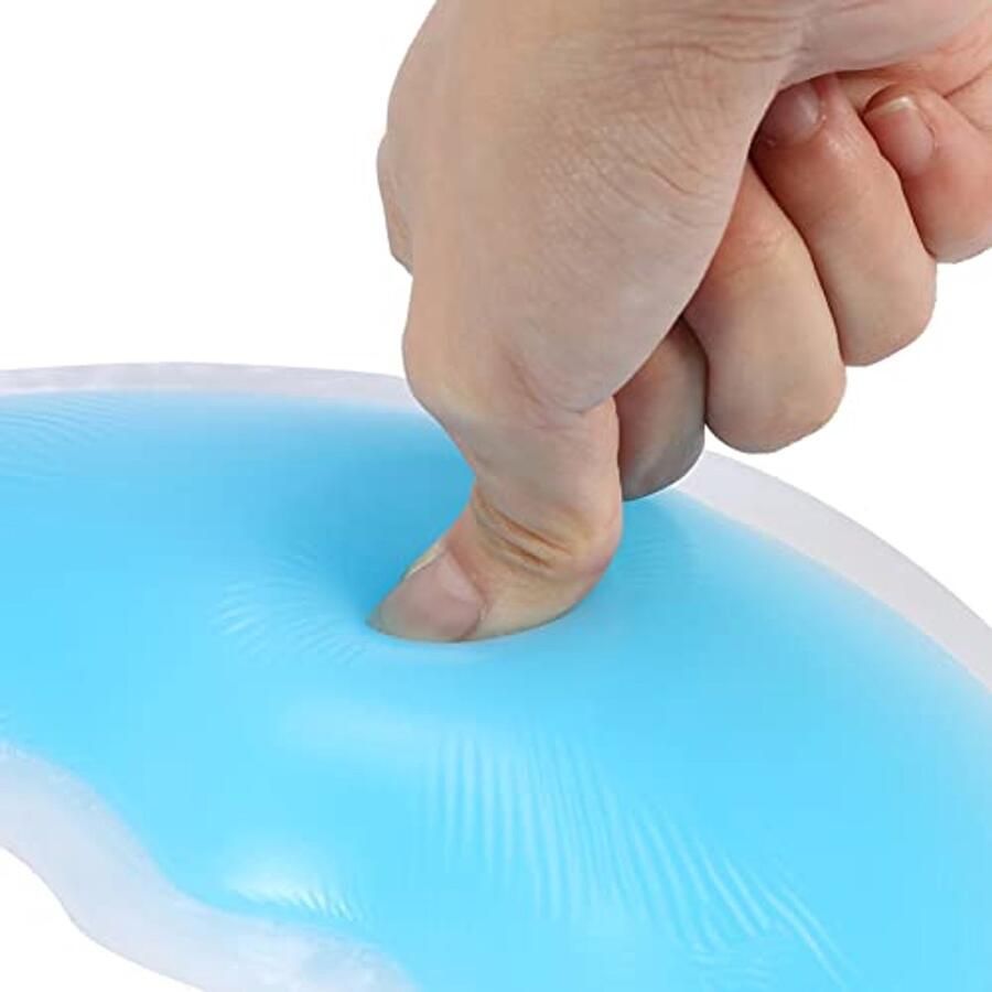 Silicone Face Pillow Gel Pillow Massage Chair Gel Pillow Spa Pillow Gel Facial Pillow Soft Massage Face Relaxation Pillow Headrest Face Overlay Blue