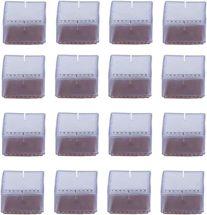 Siliconen stoel been vloerbeschermers 16 stuks meubels voeten caps covers vierkant (30-40mm)