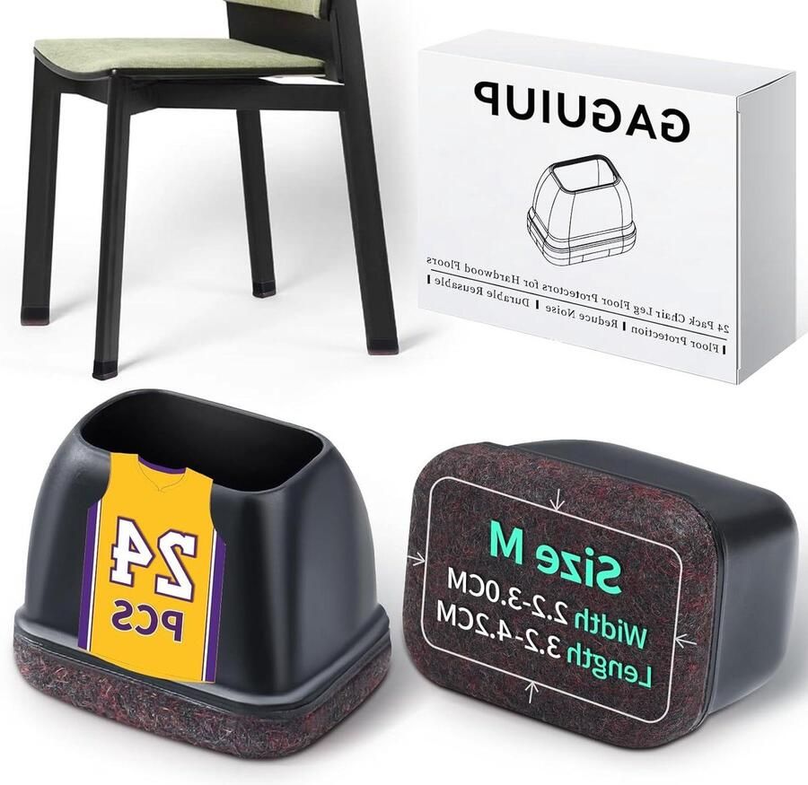 Siliconen stoelpootbeschermers Rechthoekig Meubelvoetbeschermer Tafelpoothoezen Krassen voorkomen Hardhouten vloeren