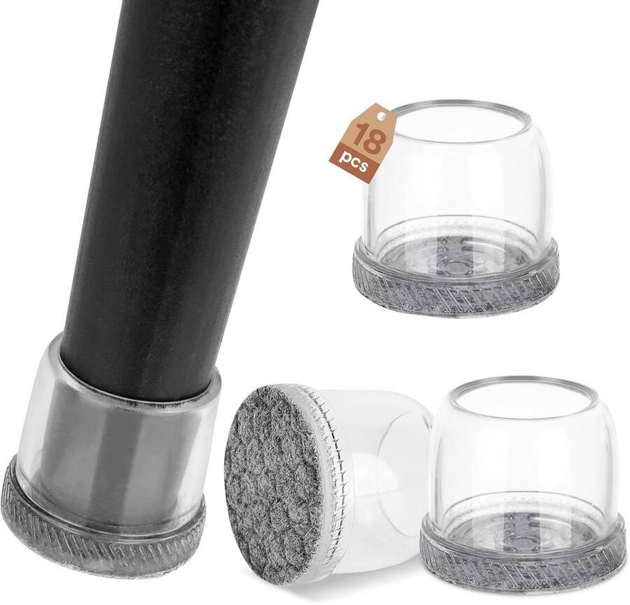 Siliconen Stoelpootdoppen Vloerbeschermers 18 Stuks