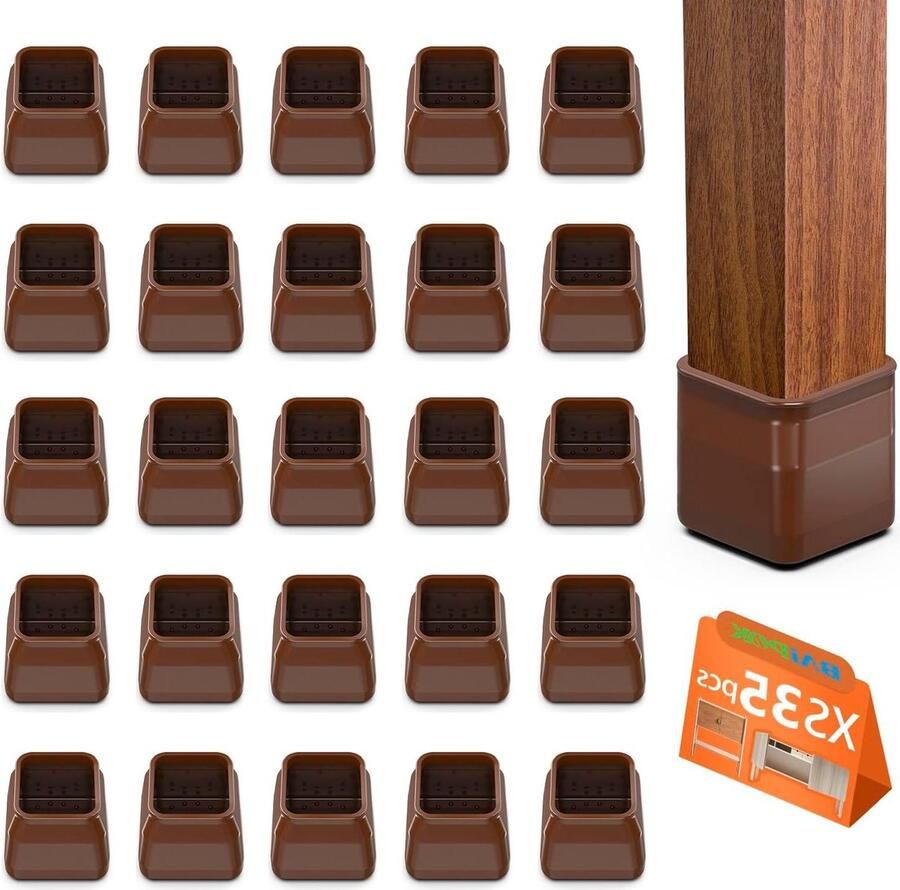 Siliconen stoelpoothoezen Stoelbeen vloerbeschermers 35 stuks Hardhouten vloeren Meubelvoetbeschermers pads 17-23 mm