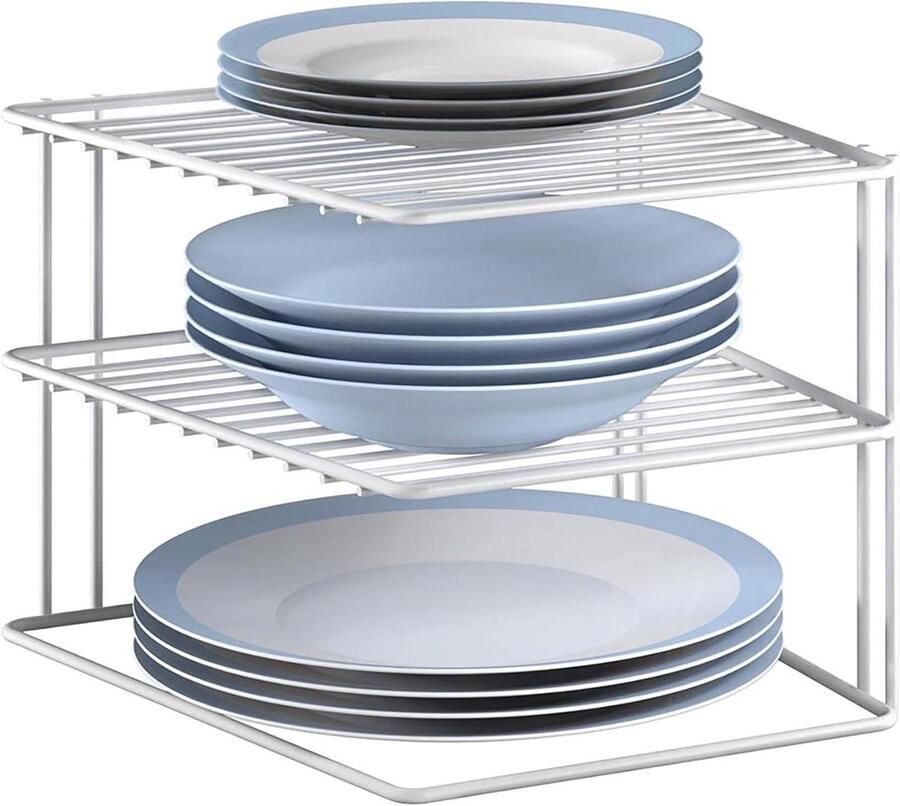 Silos Hoekkast 2 niveaus 25 x 25 x 19 cm Wit