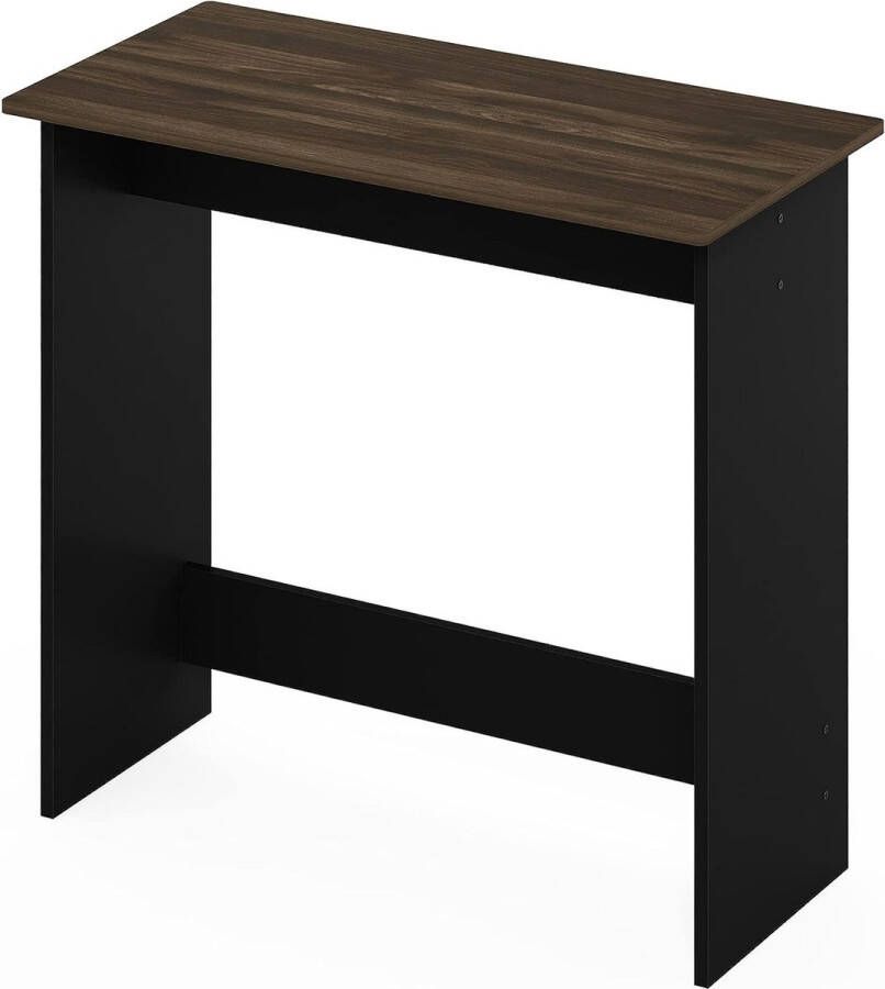 Simplistic bureau computertafel pc-tafel bureau hout Columbia walnoot zwart 39 4 x 80 x 75 7 cm