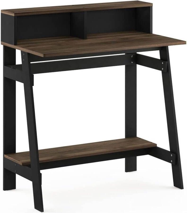 Simplistisch A-frame computerbureau pc-tafel bureau Columbia Walnoot 80 3 (breedte) x 90 4 (hoogte) x 45 5 (diepte) cm