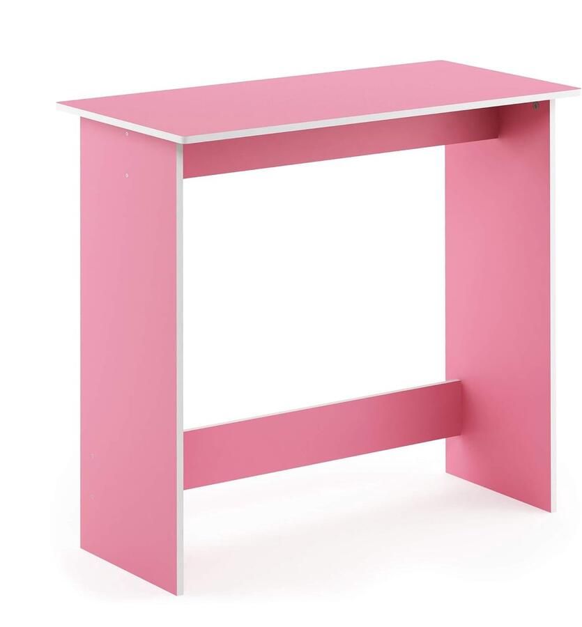 Roze Wit Computerbureau Compact Schrijfbureau voor Kleine Ruimtes (80 cm breed)