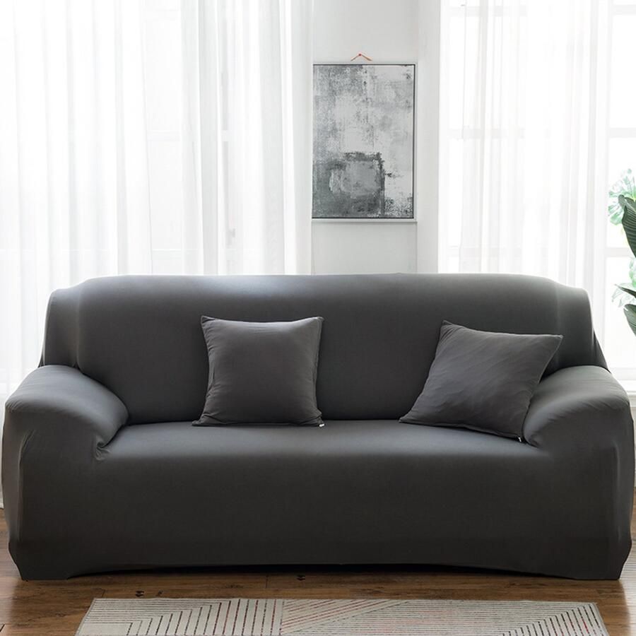 Single sofa set elastisch 90-110 cm (35.43-43.3 inch) 360 ° all-inclusive elastisch stofdicht anti-vuil reinigbaar meubelset geschikt voor kinderen huisdieren grijs