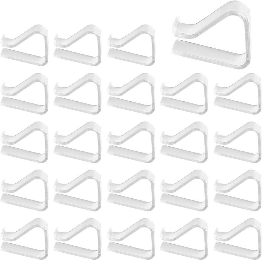Sinzau Tafelkleedklemmen van kunststof 24 stuks kunststof tafelkleedklemmen transparante tafelkleedhouder winddichte tafelkleedhouderklemmen voor tafels van 2-3 5 cm dik voor binnen- en buitengebruik