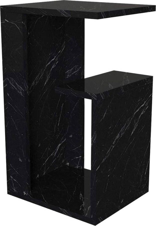 Sister 4944 Salontafel bijzettafel koffietafel Bendir grijs marmerlook 35 x 29 5 x 60 cm (b x d x h) met planken verschillend opstelbaar (endir grijs)