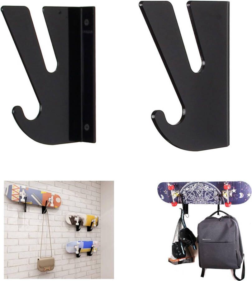 Skateboard wandhouder display rek skateboard wandrek display rek met opberghaken wandhouder voor longboard skateboard snowboard