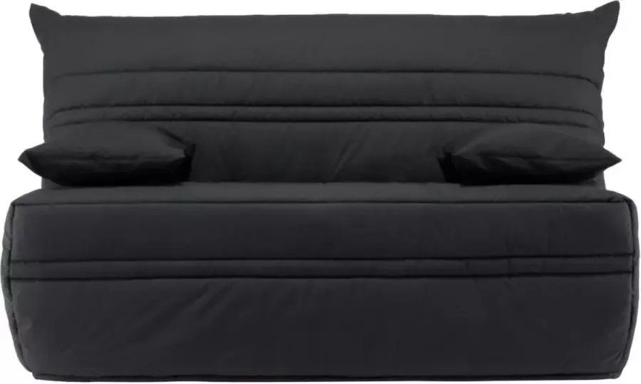 Slaapbank BZ CANYON II 100% katoen geassisteerde sluiting 140x190 cm Zwart L 143 cm x H 89 cm x D 97 cm