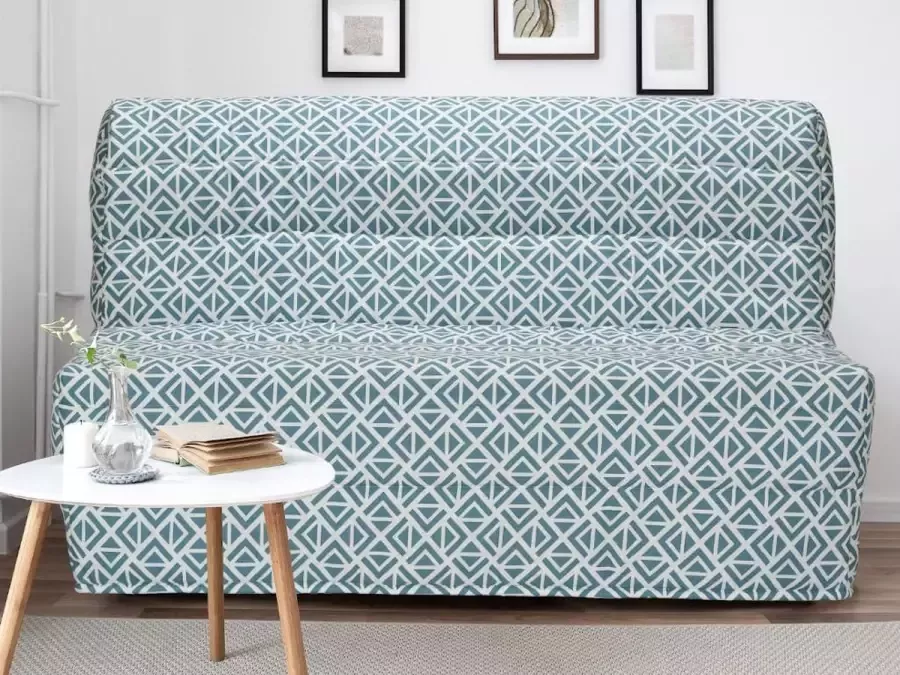 Vente-unique Slaapbank BZ COWBOY II 100% katoen Hemelsblauw GRAFISCHE print L 143 cm x H 89 cm x D 97 cm - Foto 4