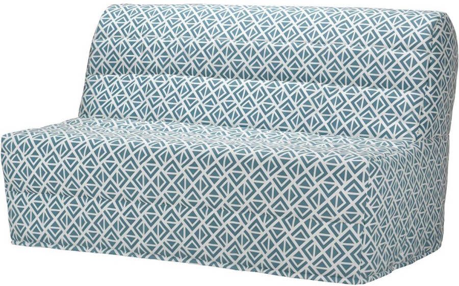 Vente-unique Slaapbank BZ COWBOY II 100% katoen Hemelsblauw GRAFISCHE print L 143 cm x H 89 cm x D 97 cm - Foto 2