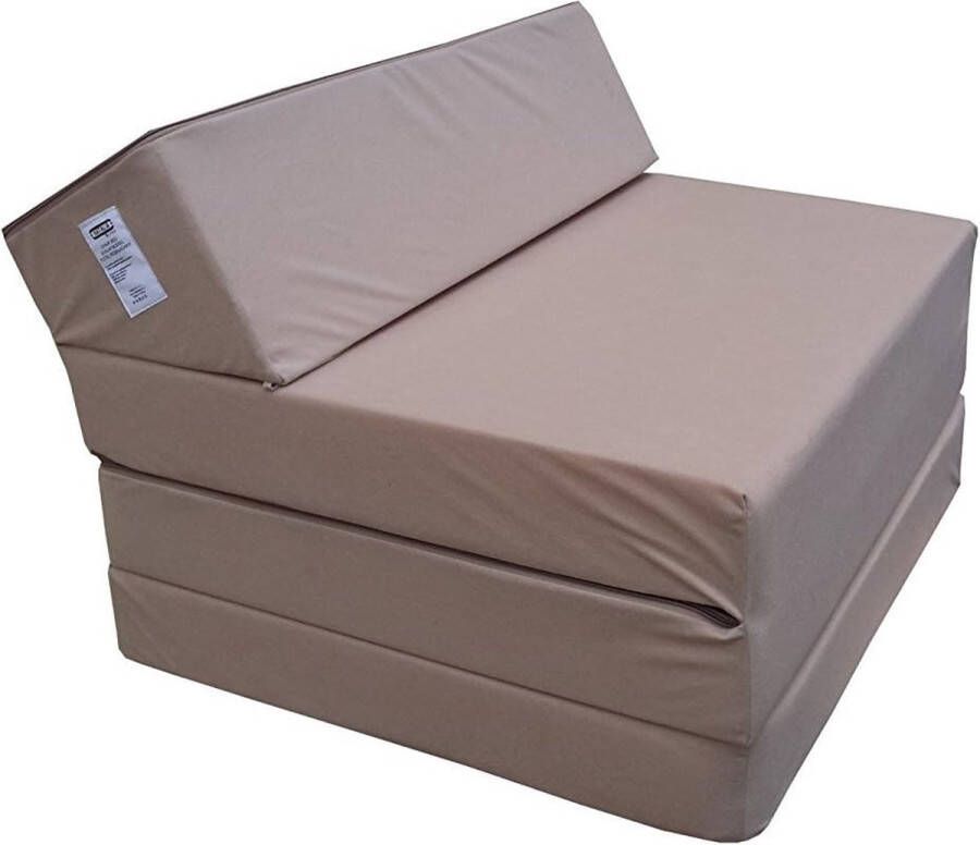 Opklapbare slaapbank met logeerfunctie en boxspring matras Stoelbed met opklapbaar matras