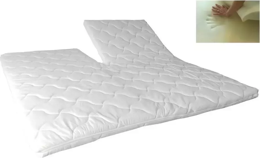 Slaaploods.nl Splittopper Traagschuim Comfort 140x220 cm Dikte 8 cm