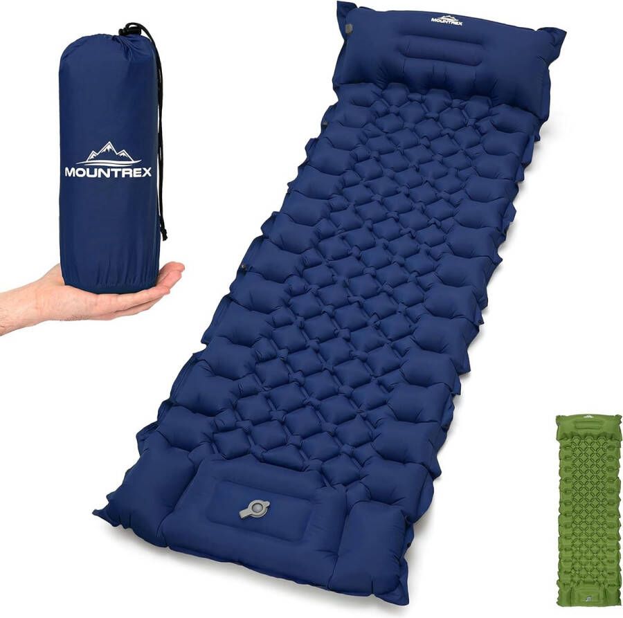 Slaapmat Outdoor Camping Luchtmatras Ultralicht & Klein formaat (700 g) Opblaasbaar matras Slaapmat met voetpomp Opvouwbaar & Verbindbaar