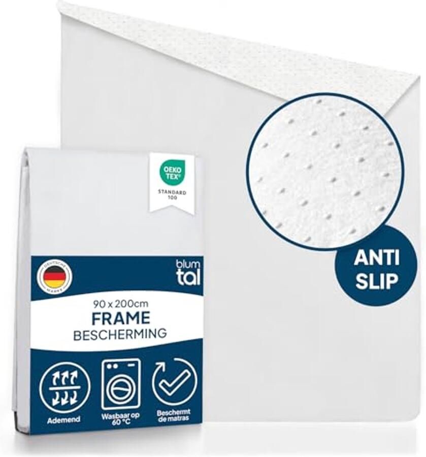 Slatted Bed Base Cover 90 x 200 cm OEKO-TEX Certified Mattress Protector with Non-Slip Coating