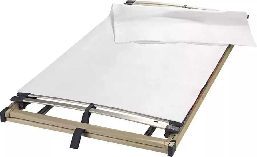 Sleepling Matrasonderlegger matrasbeschermer viltbeschermer topper voor lattenbodem made in Germany hoogwaardig naaldvilt wasbaar ademend 140 x 200 cm wit