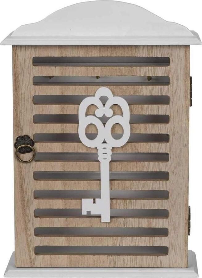 Sleutelkast wit 28-19-6cm Out of the blue opbergkastje sleutelkastje met code