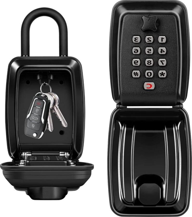 Sleutelkluis Extra Groot Voor Buiten Waterdichte 12-Cijferige Combinatie Veilige Opbergkast Politie Goedgekeurd Weerbestendige Afdekking Thuisgebruik