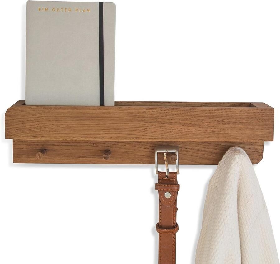 Sleutelplank Eiken Hout Multifunctionele Wandrek voor Thuis en Keuken