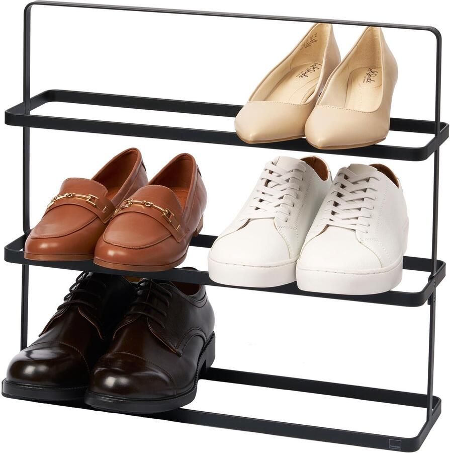 Slim en Stijlvol Schoenenrek voor Optimaal Ruimtegebruik met Minimalistisch Design in Zwart