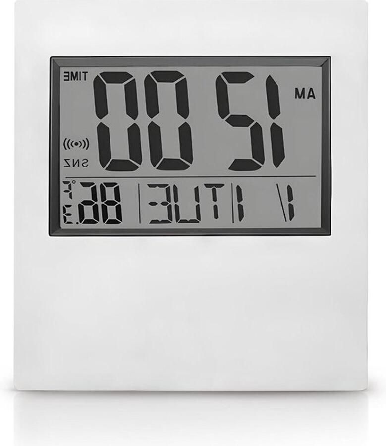 Slim Large Digital LCD Screen Alarm Clock with Calendar Temperature Desk Clock for All Ages Content Needed