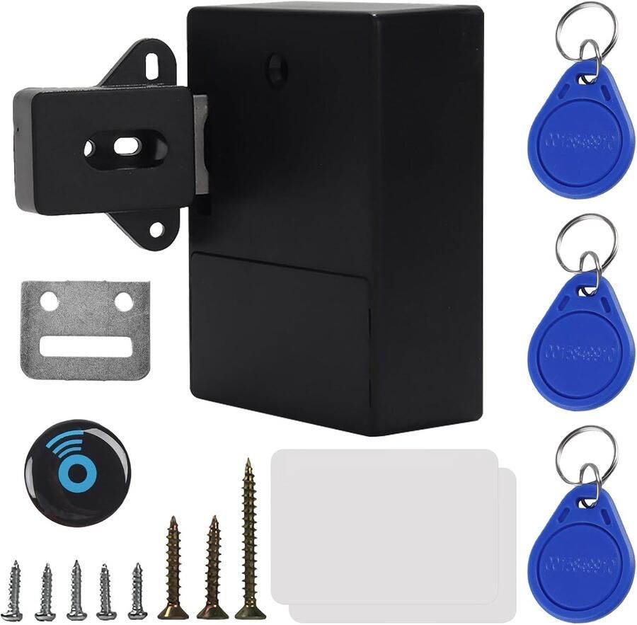Slimme NFC Kastslot met Sleutelhangers en RFID-kaarten Verstevigd en Verborgen Slot voor Kasten en Laden
