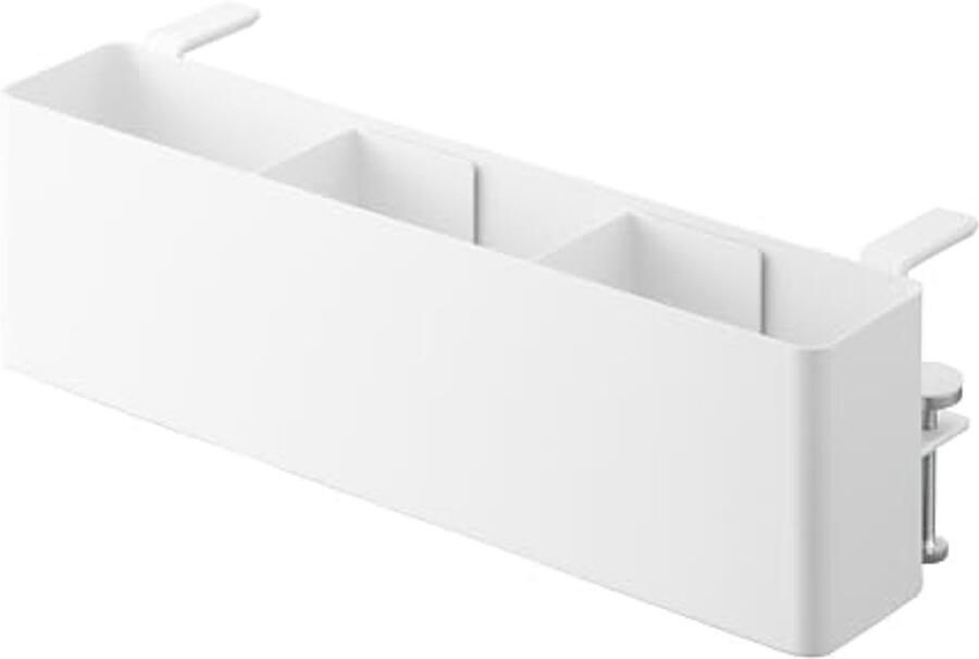 Slimme Tafelklem Mand Stalen Opbergoplossing voor Kabels & Apparaten Wit 30 x 10 x 9.5~11 cm