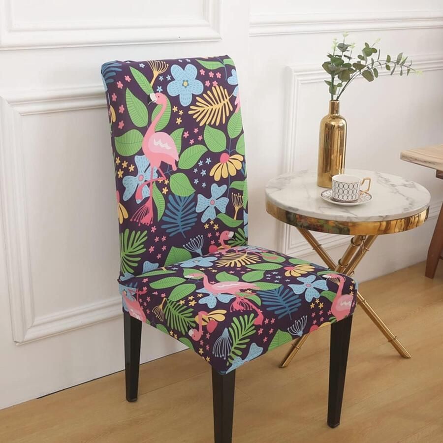Slipcovers voor Eetkamerstoelen Set van 6 Verwijderbare en Wasbare Stretchhoezen