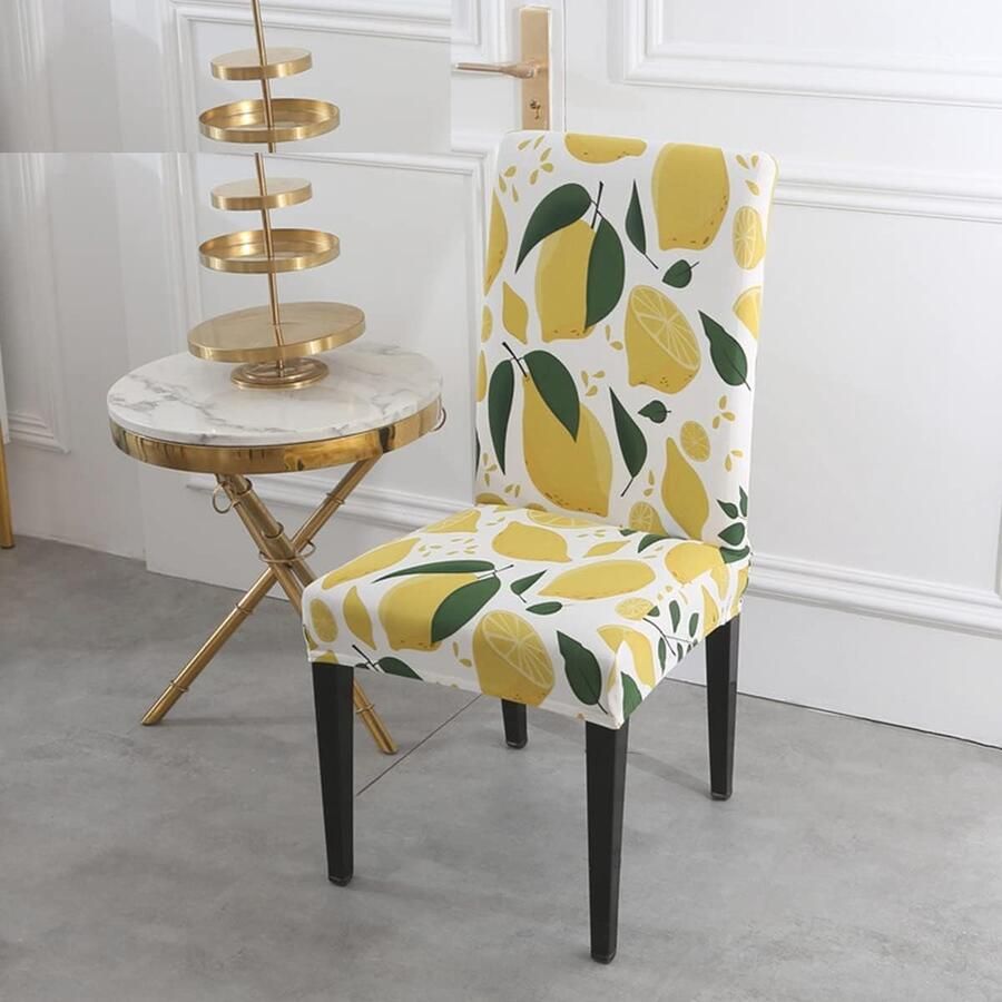 Slipcovers voor Eetkamerstoelen Set van 6 Verwijderbare en Wasbare Stretchhoezen