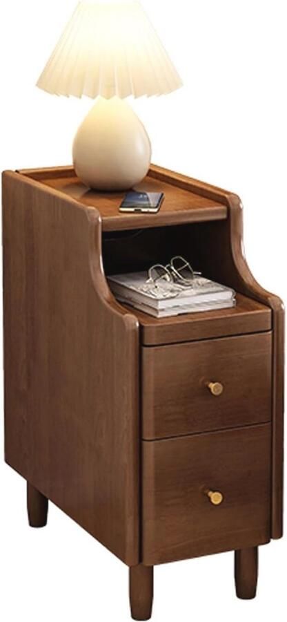 Set van 2 Smalle Nachtkastjes met Laden Modern Design voor Slaapkamer