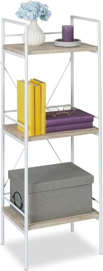 Smal Staand Wandrek met 3 Planken 95 x 34 x 27 cm voor Woonkamer Keuken en Badkamer