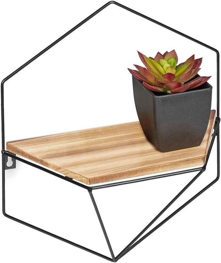 Smal wandrek Industrieel design 1 stuk Zwart