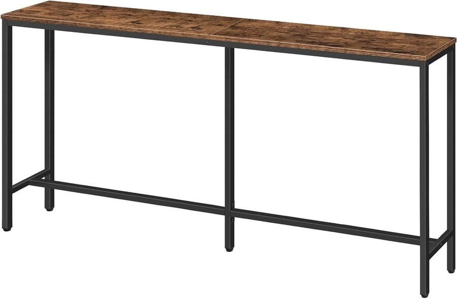 Smalle Consoletafel voor Hal en Woonkamer Donkerbruinzwart 160 cm