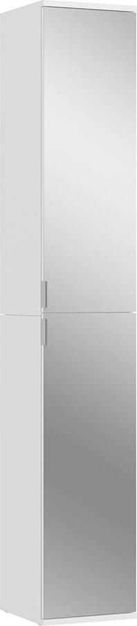 Rootz Living Rootz Smalle Hoge Kast Halkast Slanke Kledingkast Houtmateriaal Hoogglans Wit 30cm x 193cm x 34cm