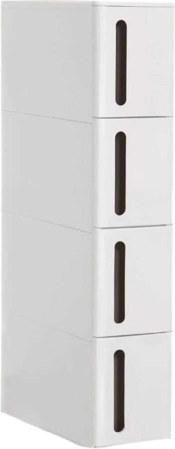 Smalle trolleyplank Niche -opslag Mobiele organisator Grote capaciteit 45 cm x 17 cm x 84 cm