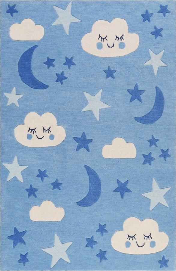 Smart Kids LaLeLu Kinder vloerkleed blauw 120x170 cm