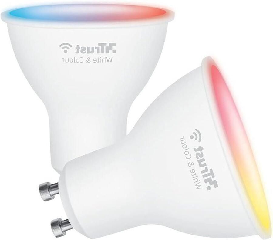 Smart LED Spot GU10 RGB-Lamp WiFi 2.4 GHz Dimbaar Werkt met Alexa en Google Nest Kleurverandering 1800-6500 K Wit en Kleurveranderend-Gloeilamp [Duo Pack]