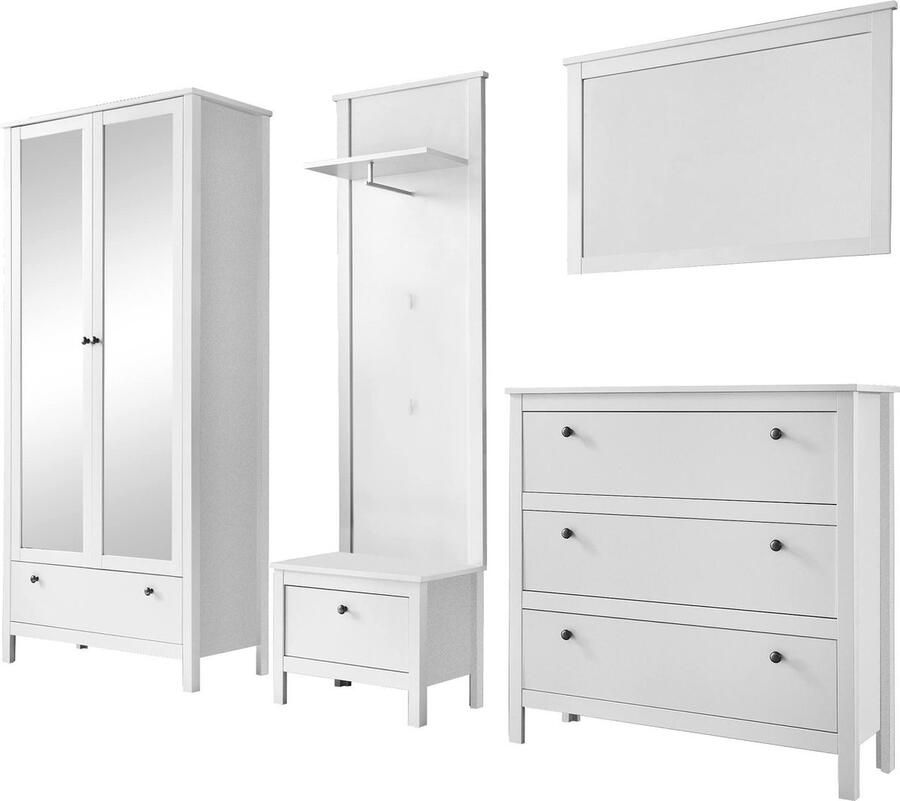 Rootz Living Rootz Smart Living Garderobe Opbergkast Kledingkast Dressoir Kledingorganisator Wit 268 x 192 x 38 cm