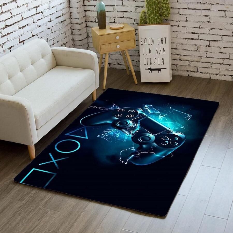JGS Premium 3D Kleurrijke Splash Gamepad Starry Sky Tapijt voor Gamer Geschikt voor Woonkamer en Slaapkamer Groot Gebied Tapijt Multifunctioneel Vloerkleed Speels Kid Room Decor D 80 × 120 cm