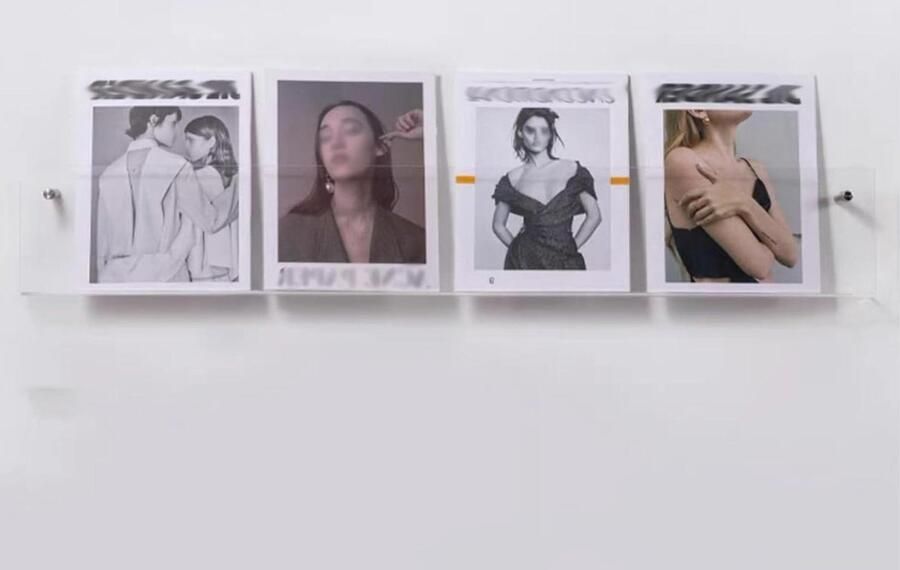 Allecto Premium Acryl tijdschrift wandrek wandmontage brochurehouder literatuur boekenplank (helder B 80 cm) met doorzichtige catalogus