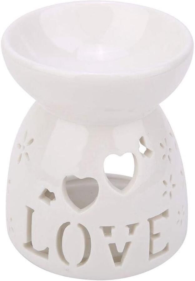 Oil Burner Night Fragrance Lamp Ceramic Essence Oil Burner Candle Incense Aromatherapy Stove Love Geur