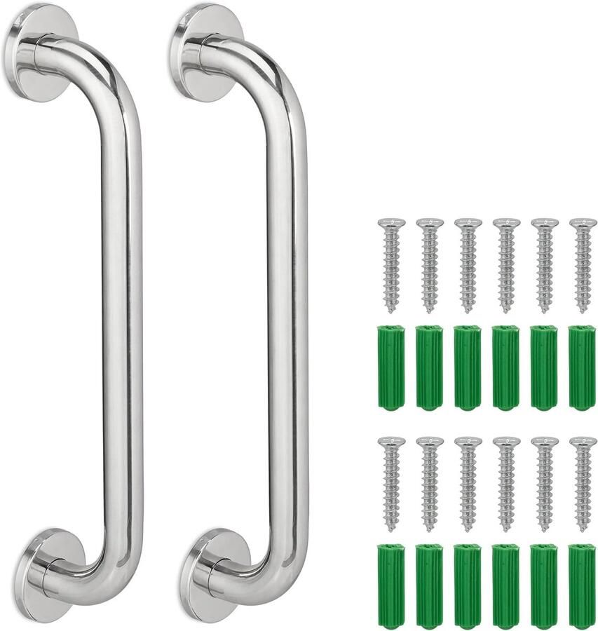 SNQ 2 stuks Douchebeugel Badkamerbeugel RVS douche- en badbeugels Douche RVS Badbeugels Geschikt voor baddouches